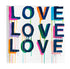 Love on Repeat Block of Love by Kerri Rosenthal. Blocks of Love are signed, mini editions of Kerri Rosenthal's word artwork mounted on 3/4" plexiglass acrylic block
