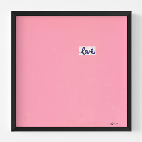 Love word art print black, white and pink - frame wall artwork by Kerri Rosenthal
