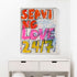 Love Served Here Wall Word Art Print Artwork - Perfect modern wall art decor for living room, bedroom or any space. Original artwork by Kerri Rosenthal