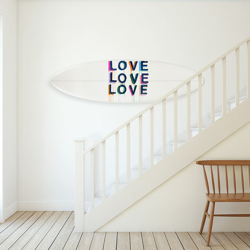 Love On Repeat White Surfboard