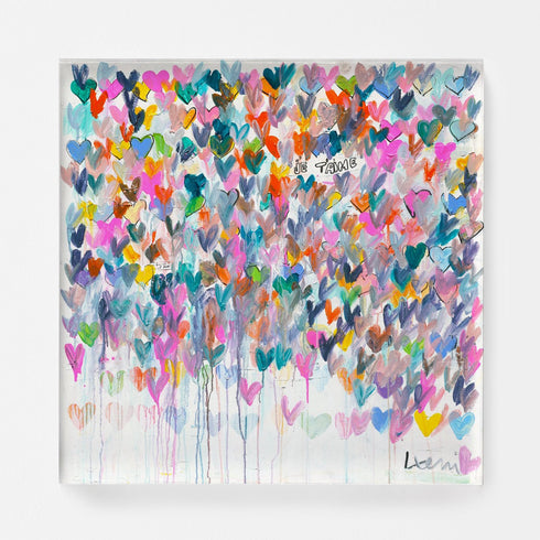 Love Adorned Mini Colorful Heart Art Print - Modern decor wall art sets by Kerri Rosenthal