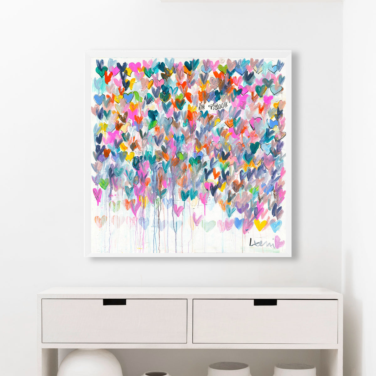 Colorful Love Adorned art print mini drippy hearts – KERRI ROSENTHAL
