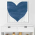 Love’s Essence white framed wall art print blue Drippy Heart original artwork by Kerri Rosenthal