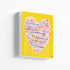Love Is All You Need yellow colorful word art print Artwork by Kerri Rosenthal - Unique artwork for living room wall decor