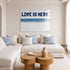 Love Is Here Beach - Navy Horizontal Art Print