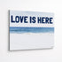 Love Is Here Beach - Navy Horizontal Art Print