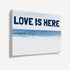 Love Is Here Beach - Navy Horizontal Art Print
