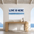 Love Is Here Beach - Navy Horizontal Art Print