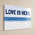Love Is Here Beach - Navy Horizontal Art Print