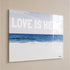 Love Is Here Beach - White Horizontal Art Print