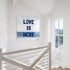 Love Is Here Beach Square Art Print Navy