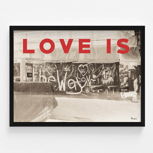 Love Is The Way photograph horizontal canvas. Perfect wall art for living room decor - Kerri Rosenthal