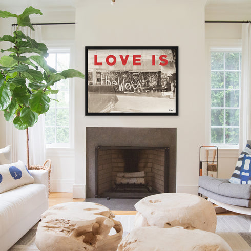 Love Is The Way photograph horizontal canvas. Perfect wall art for living room decor - Kerri Rosenthal