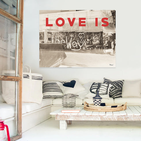 Love Is The Way photograph horizontal canvas. Perfect wall art for living room decor - Kerri Rosenthal