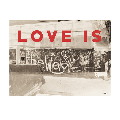 Love Is The Way photograph horizontal canvas. Perfect wall art for living room decor - Kerri Rosenthal