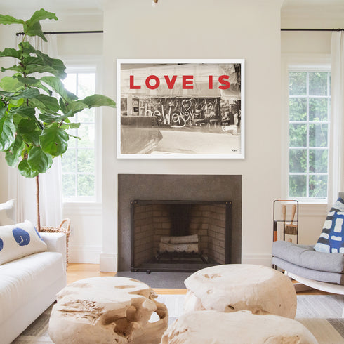 Love Is The Way photograph horizontal canvas. Perfect wall art for living room decor - Kerri Rosenthal