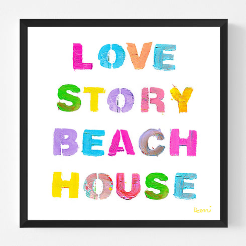 Love Story Beach House Art Print