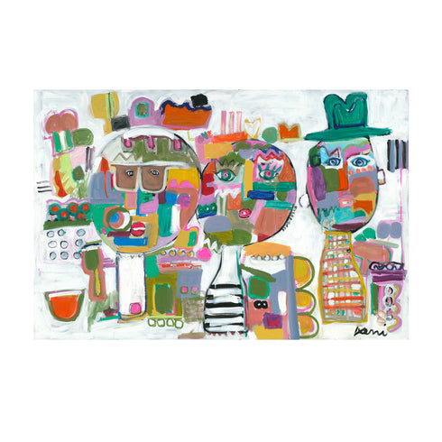 Love Brigade multicolor stretched canvas wall art print - Shop unique artwork for living room wall decor by Kerri Rosenthal