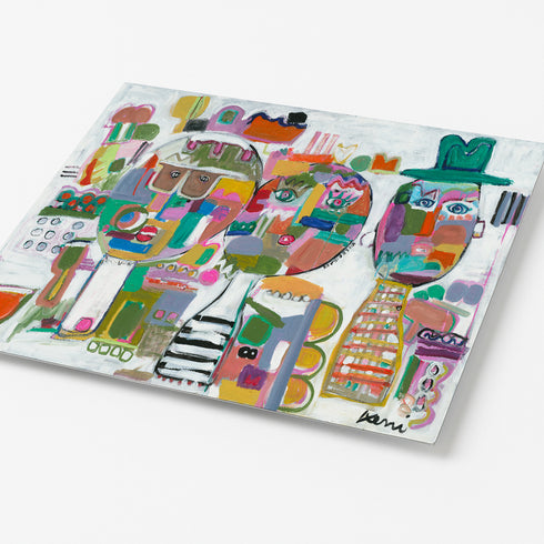 Love Brigade multicolor wall art print by Kerri Rosenthal