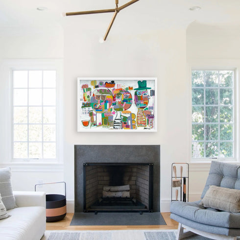 Love Brigade multicolor wall art print - Shop unique artwork for living room wall decor by Kerri Rosenthal