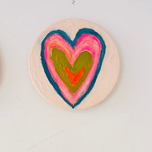 Love Drop multicolor original painting on stretched canvas - Unique original artwork gifts for the living room, bedroom or home decor by Kerri Rosenthal