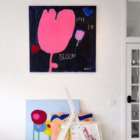 Love in Bloom Original Painting by Kerri Rosenthal