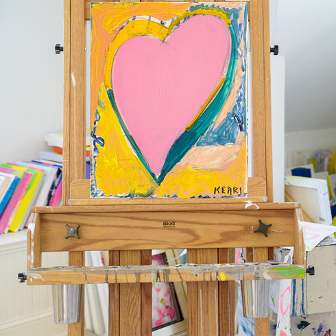 Love Me Happy multicolor original painting wall artwork - Unique artwork gifts for living room, bedroom or any space wall art decor