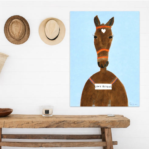 Love Reigns multicolor abstract wall art print artwork by Kerri Rosenthal