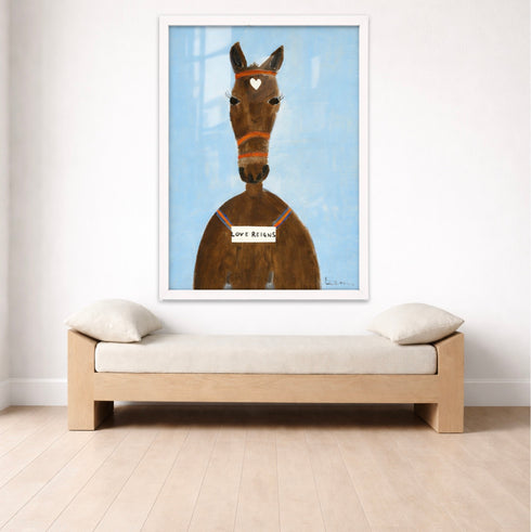 Love Reigns multicolor abstract wall art print - Shop unique wall artwork decor for the living room by Kerri Rosenthal