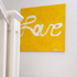 Love To Love yellow word original wall art painting - Shop word artwork for home decor by Kerri Rosenthal