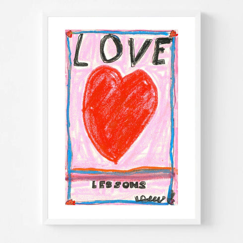 Ready to hang love lessons colorful word art print - Shop word artwork decor any space by Kerri Rosenthal.