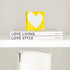 Love at First Sight yellow block of Love acrylic mini art - Shop cute unique gifts for art lovers by Kerri Rosenthal