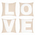 Love beige-white throw pillow set made from finest linen and cotton - Shop cute decorative square throw pillows by Kerri Rosenthal