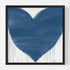 Love’s Essence black framed wall art print blue Drippy Heart by Kerri Rosenthal