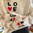 Boyfriend love squared natural sweater is made from a cotton-cashmere blend with natural mittens fingerless gloves - Shop women's sweaters by Kerri Rosenthal
