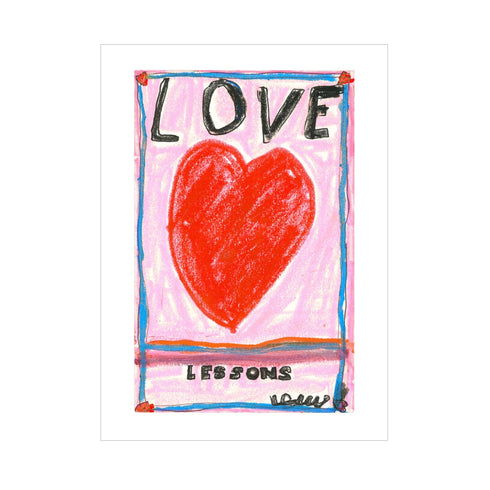 Love Lessons art love quotes - Shop love art print by Kerri Rosenthal.