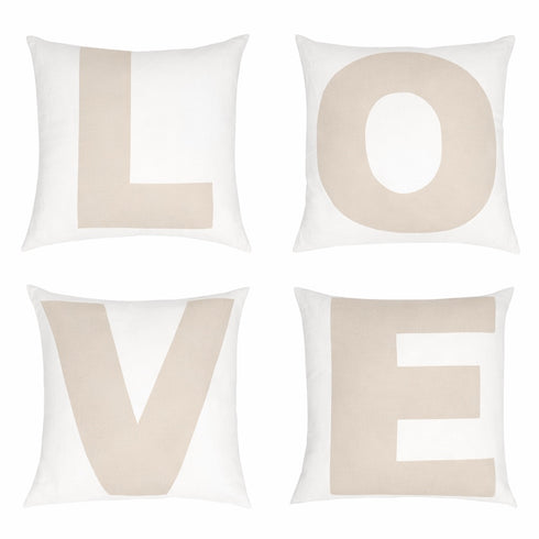 Love white-natural throw pillow set made from the finest linen and cotton - Shop cute decorative square throw pillows by Kerri Rosenthal