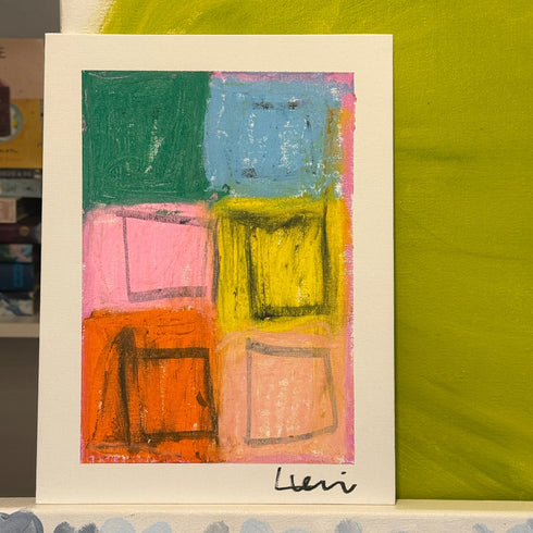 Lovely Day multicolor abstract original wall art painting - Shop abstract artwork decor for living room by Kerri Rosenthal
