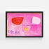 Loves Got Me All pink art print by Kerri Rosenthal - Unique artwork for living room wall decor