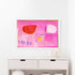 Loves Got Me All pink art print by Kerri Rosenthal - Unique artwork for living room wall decor