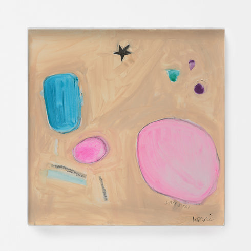 Lucky Star multicolor abstract wall art print - Unique wall artwork decor for the living room, bedroom, or any space by Kerri Rosenthal