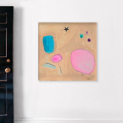 Lucky Star multicolor abstract wall art print by Kerri Rosenthal