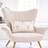 Cream colored lumbar throw pillow with heart pattern for living room chair. Cute decorative pillows by Kerri Rosenthal