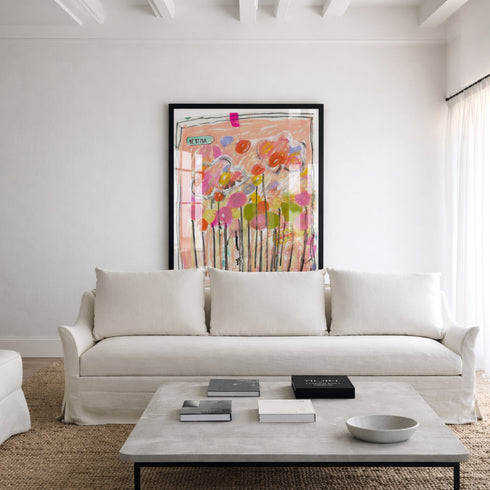 Lunch at Bettina colorful abstract wall art print artwork - Shop abstract artwork for living room decor by Kerri Rosenthal