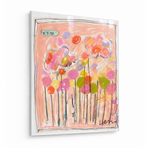 Lunch at Bettina colorful abstract wall art print artwork - Shop abstract artwork decor for living room by Kerri Rosenthal