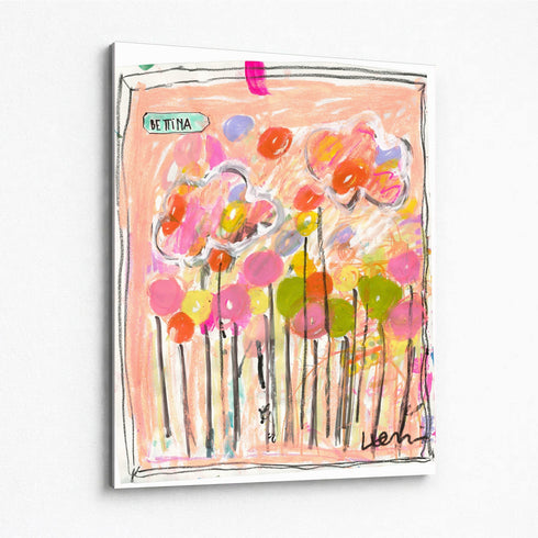Lunch at Bettina colorful abstract wall art print artwork - Shop abstract artwork decor for any space by Kerri Rosenthal