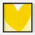 Mad Love Drippy Heart yellow art print by Kerri Rosenthal - Unique artwork for living room wall decor