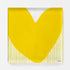 Mad Love Drippy Heart yellow art print by Kerri Rosenthal - Unique artwork for living room wall decor