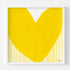 Mad Love Drippy Heart yellow art print by Kerri Rosenthal - Unique artwork for living room wall decor