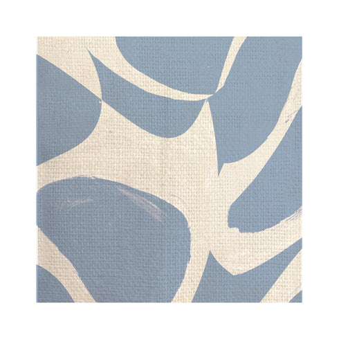 Maze blue cotton oyster linen fabric - Kerri Rosenthal